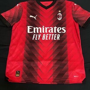 PUMA Youth Soccer A.C. Milan 23/24 Home Jersey